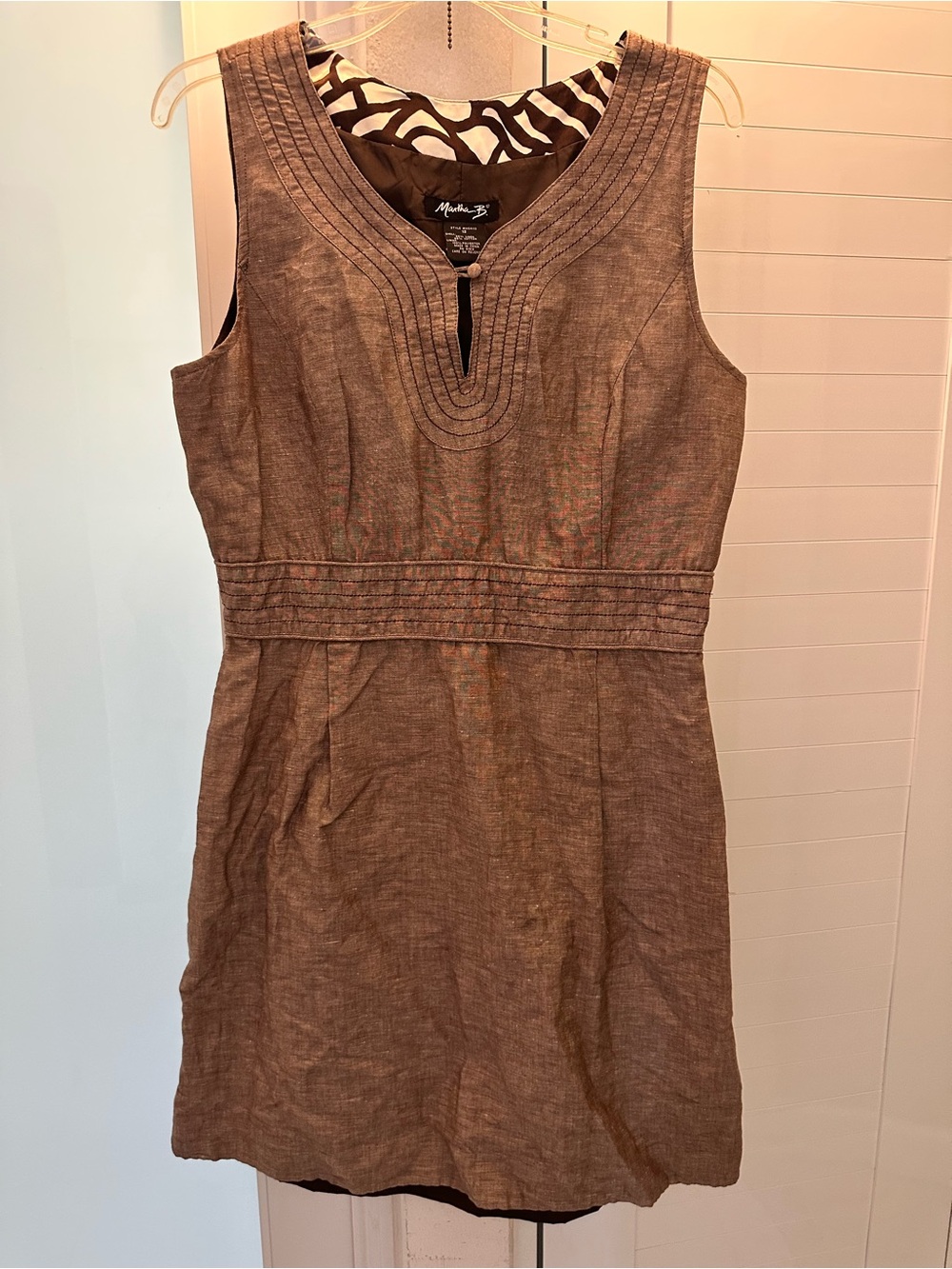 Madison Sleeveless Chocolate Brown Pintuck Waist Maxi Dress